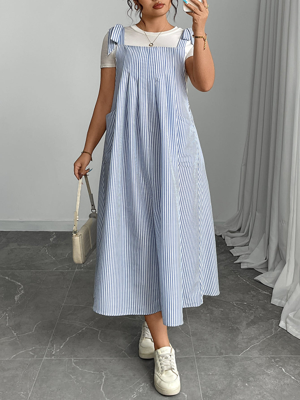 Chic Plus Size Solid Color Maxi Dress For Women