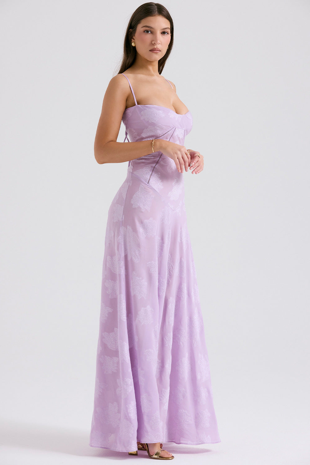 Backless String Tie Lace Sexy Long Dress