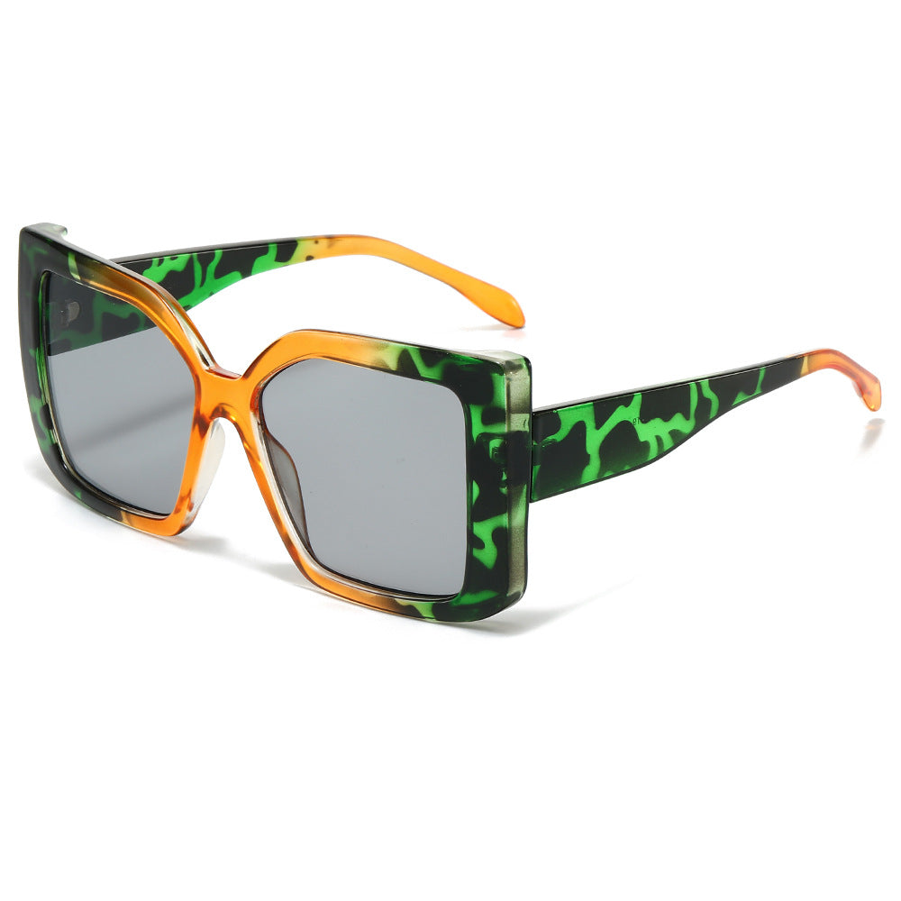 Trendy Oversized Rectangle Sunglasses Fashionable Unisex UV400 Protection