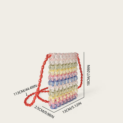 Colorful Beads Square MIni Shoulder Bags