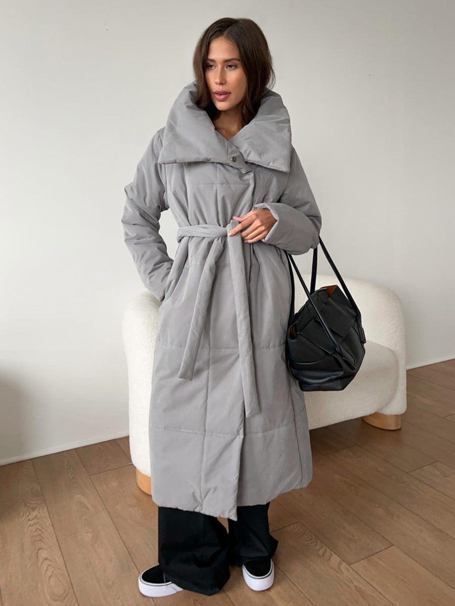 Long Cotton Jacket Casual Warm Coat
