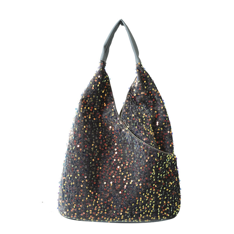 Trendy Women's PVC Sequined Shoulder Bag