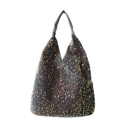 Trendy Women's PVC Sequined Shoulder Bag