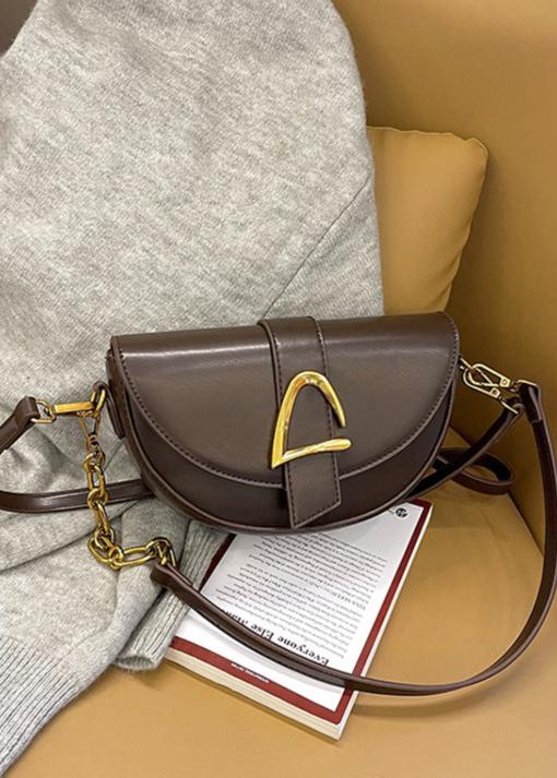 Half Moon Crossbody Bag High Quality PU Leather