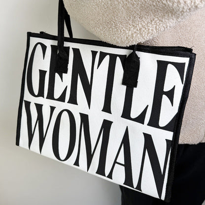 Large Capacity Printed Canvas Tote Bag Stylish Commuter Handbag