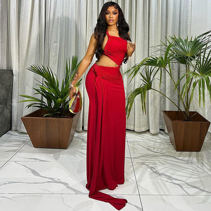 Sleeveless Asymmetrical Bodycon Dress
