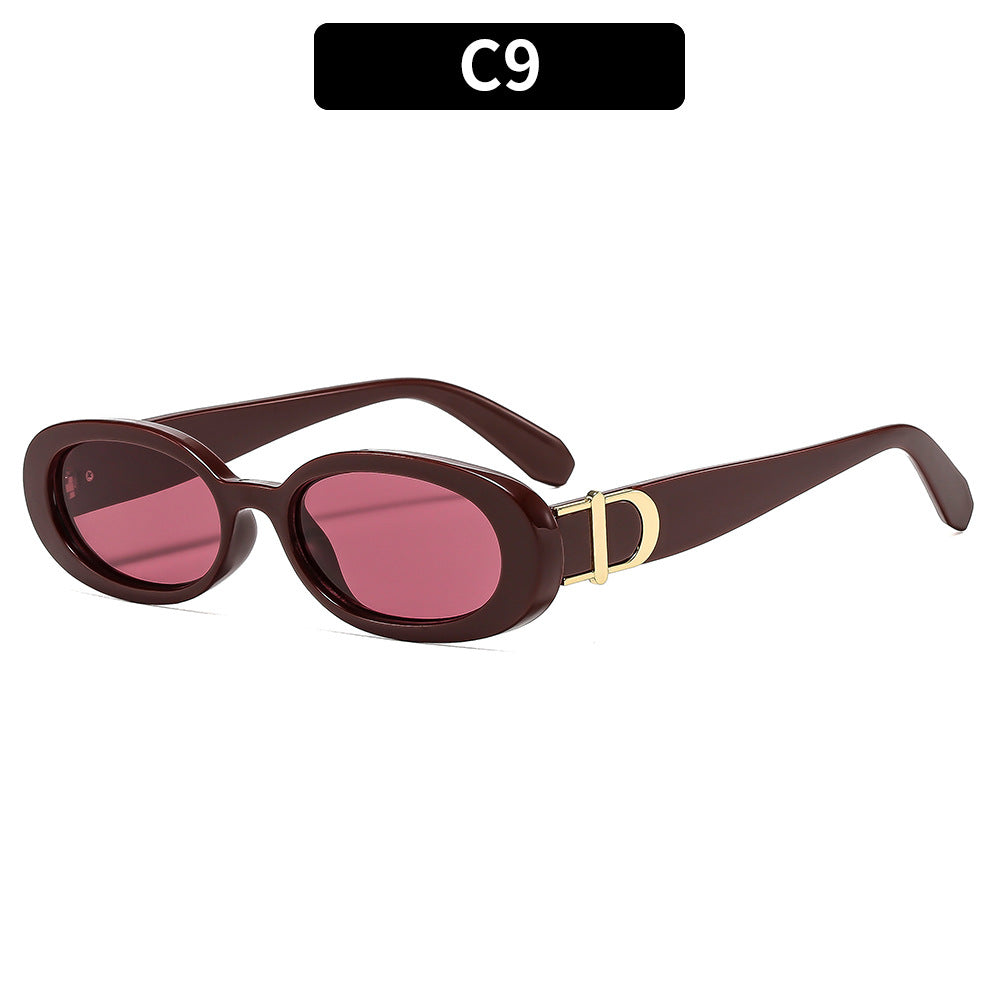 Vintage Oval Women's Summer Sunglasses UV400 Protection