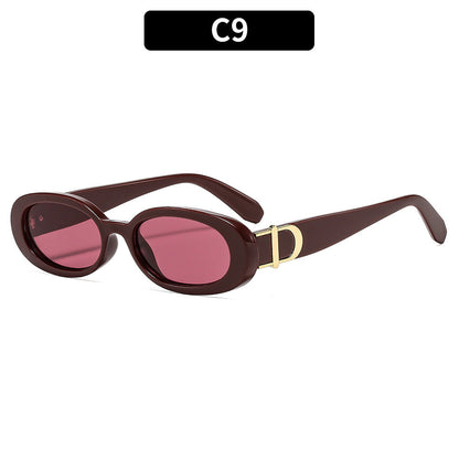 Vintage Oval Women's Summer Sunglasses UV400 Protection