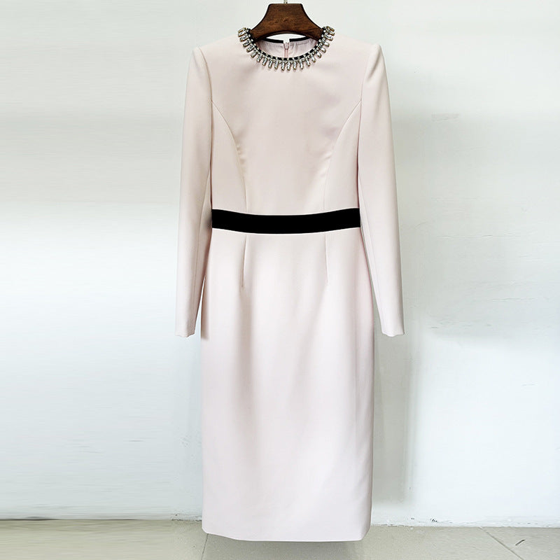 Color Block Long Sleeve Dress