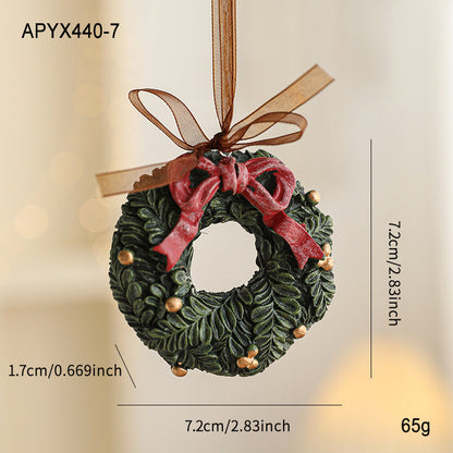 Colorful Resin Christmas Cartoon Hanging Ornament