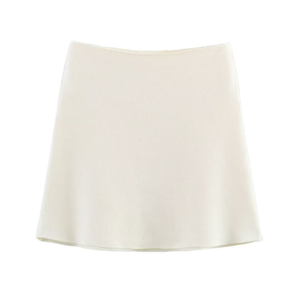 2-Piece Outfits Knit Crop Sweater Mini Skirt Set