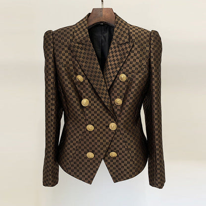 Lion Double-Breasted Blazer Jacket