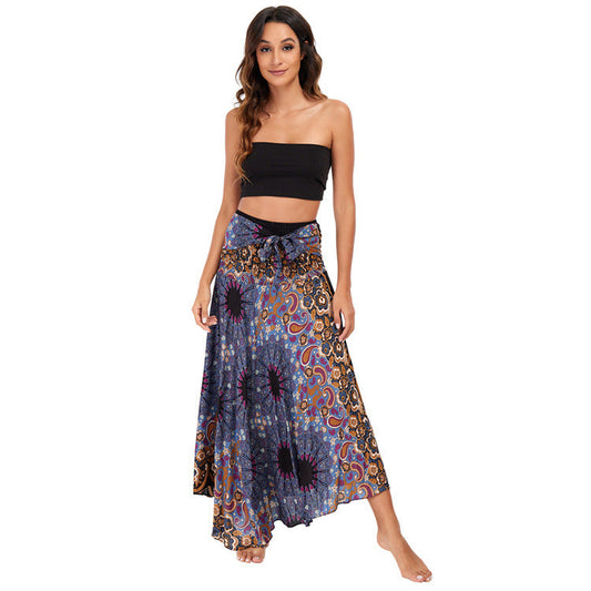 Leisure In Spring And Summer Asia Style Half Skirt Holiday Skirt Big Hem Skirt