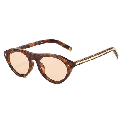 Cat Eye Oval Sunglasses Trendy UV400 Protection