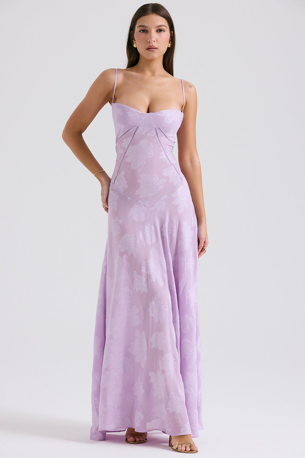 Backless String Tie Lace Sexy Long Dress