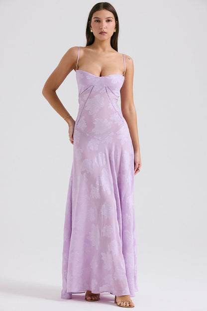 Backless String Tie Lace Sexy Long Dress