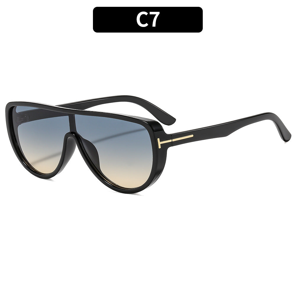 Trendy Oversized Sunglasses Stylish Oval Frame Sun Protection