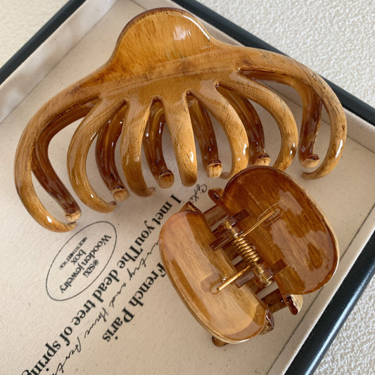 Vintage Simple Log Color Claw Clip