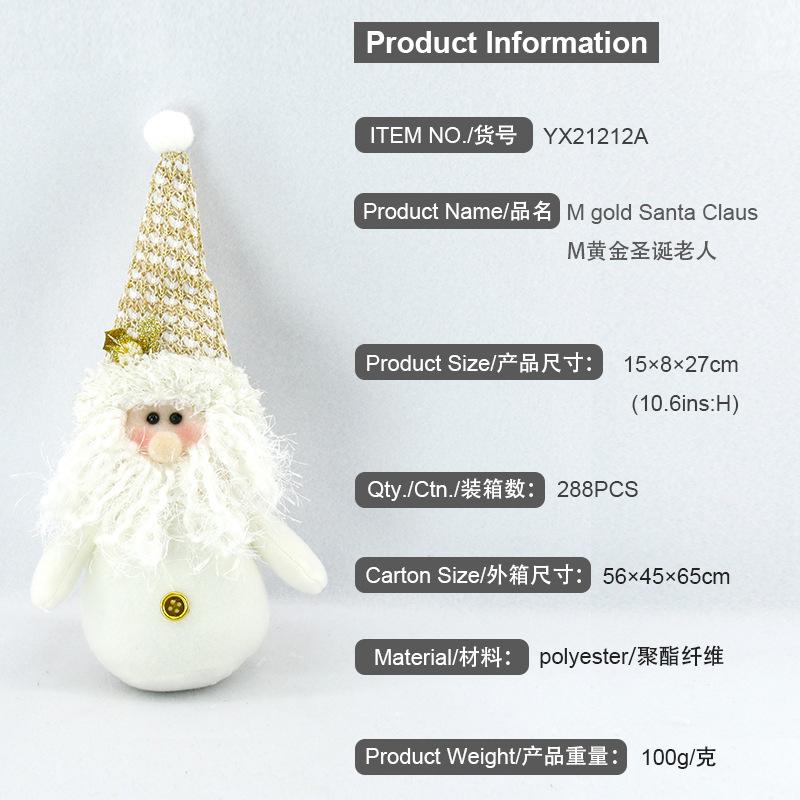 New Santa Claus Snowman Doll Christmas Decorations Lovely Christmas Ornaments Creative Gifts