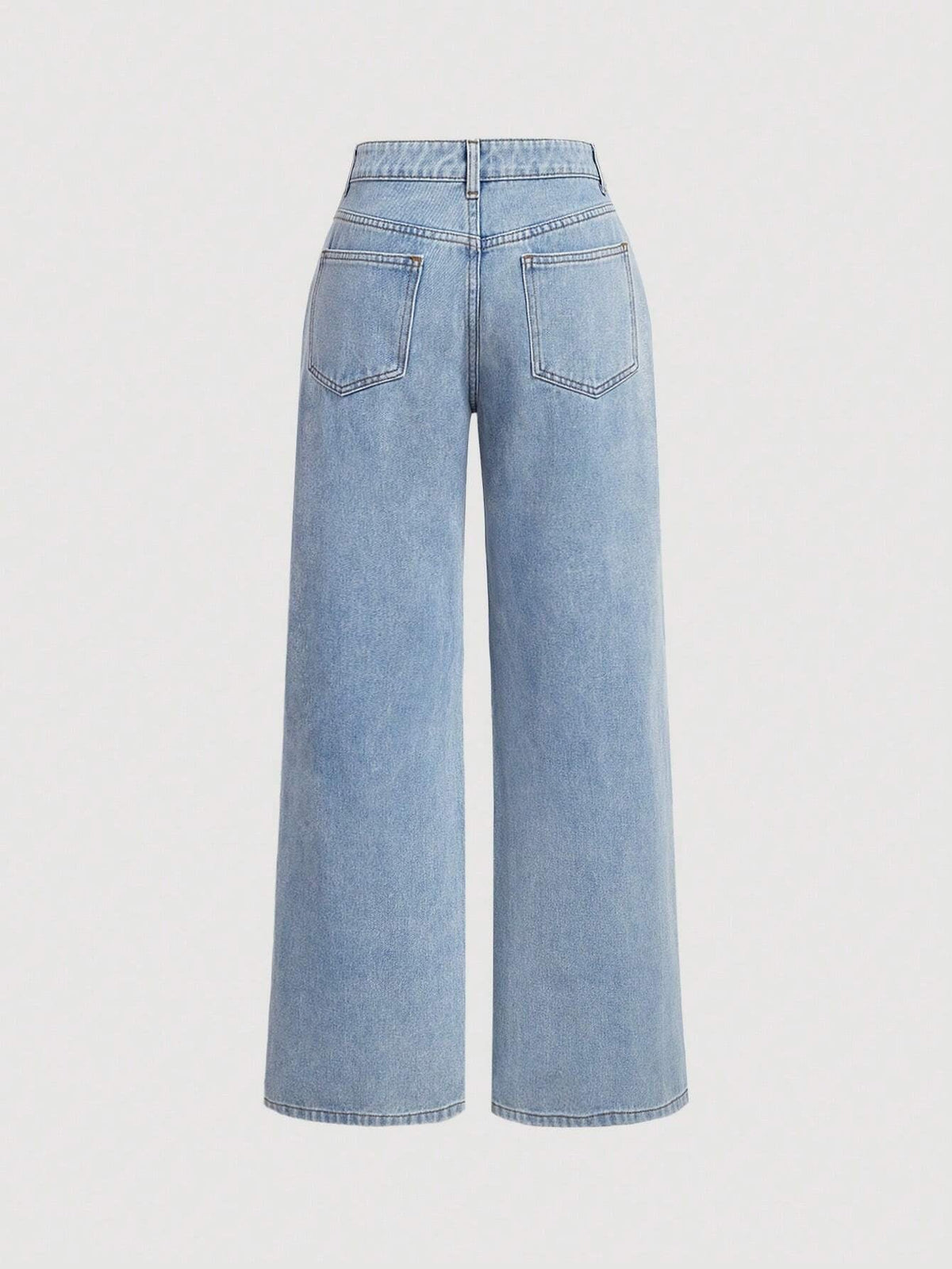 Elegant Bow High Waist Wide Leg Jeans