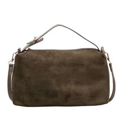 Vintage-Inspired Suede Crossbody Bag Stylish Daily Use