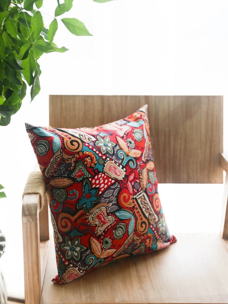 Cotton And Linen Ethnic Style South East Asia Sofa Throw Pillow Case Cushion Cover