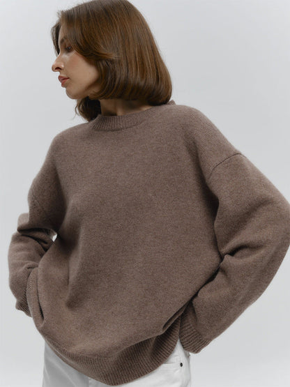 Cozy Crew Neck Knitted Sweater Casual All-Season