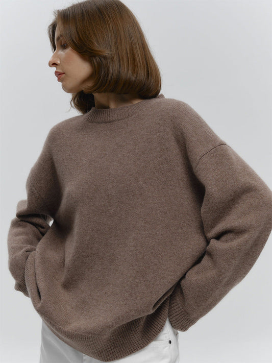 Cozy Crew Neck Knitted Sweater Casual All-Season