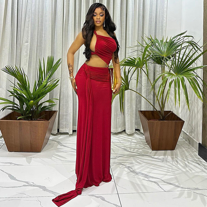 Sleeveless Asymmetrical Bodycon Dress