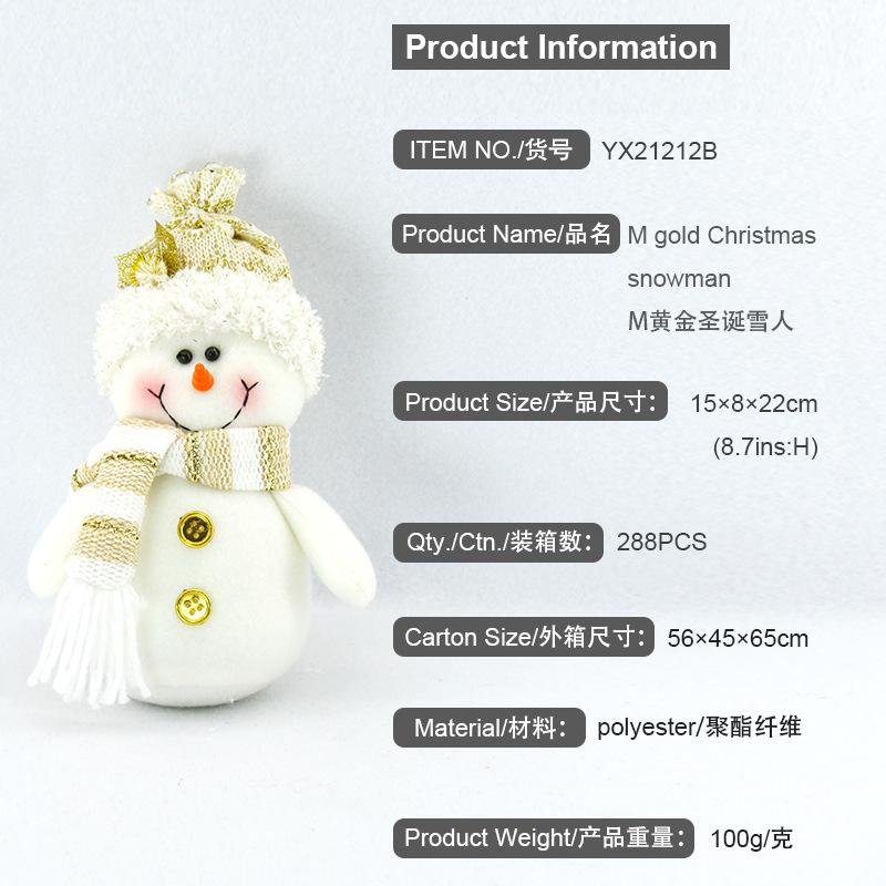 New Santa Claus Snowman Doll Christmas Decorations Lovely Christmas Ornaments Creative Gifts