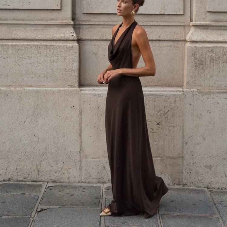 Sexy Halter Neck Maxi Dress for Parties