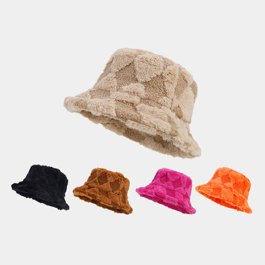 Solid Color Simple Diamond Checker Bucket Hats