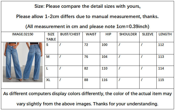 High Waist Denim Pant Wide Leg Jeans