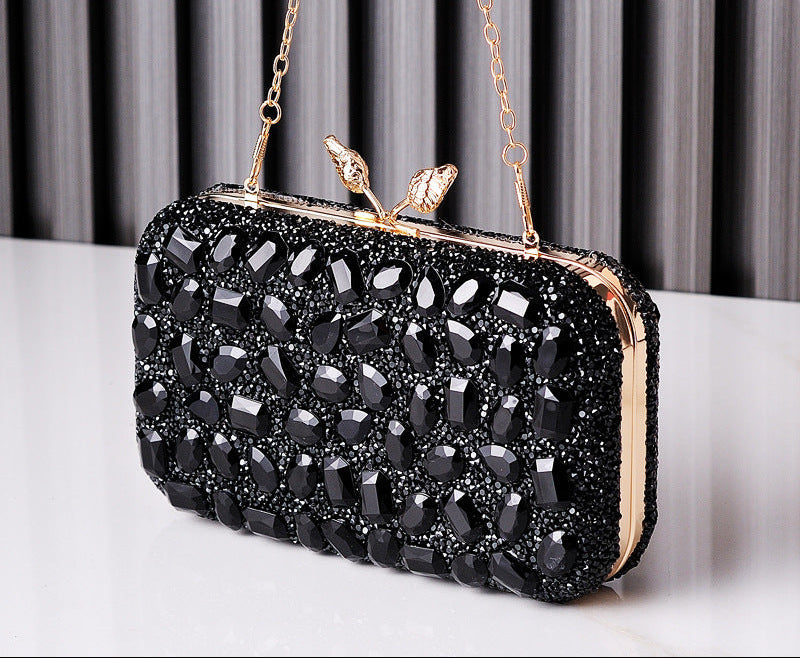 Gemstone Evening Clutch Colorful Resin Bag Stylish Party Purse