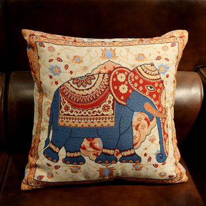 Ethnic Style Elephant Pillowcase Double-Sided Embroidered Pillowcase Sofa Cushion