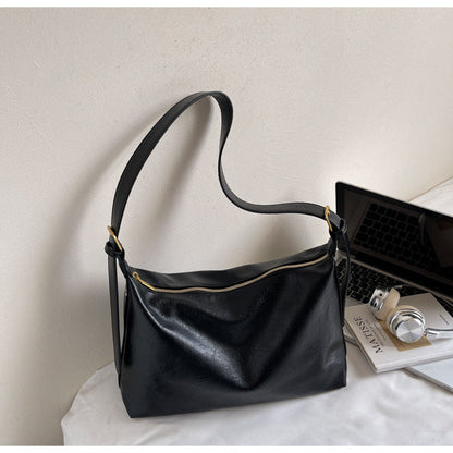 Large Capacity Commuter Tote Bag for Women - Retro Minimalist Design