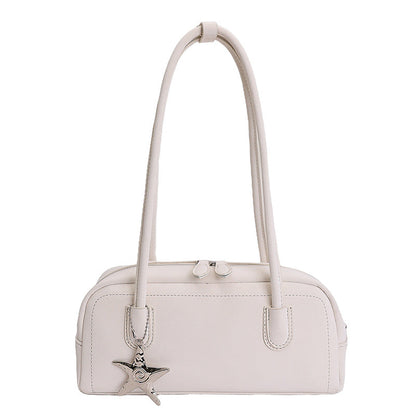 Trendy City Simplistic Shoulder Bowling Bag with Star Pendant