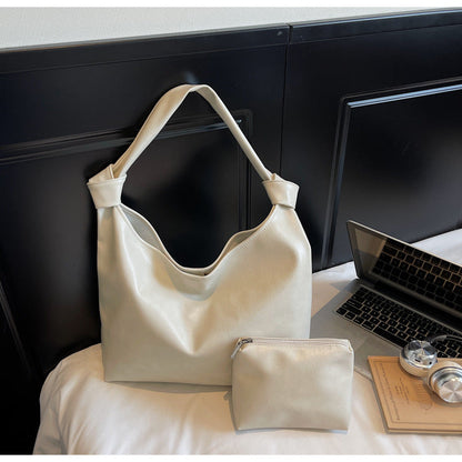Women's Large Capacity Tote Bag Casual Chic PU Shoulder Bag
