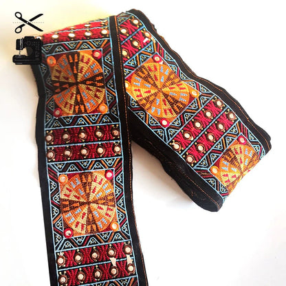 Ethnic Style Retro Embroidery Lace Color Embroidery Wide Webbing, Handmade Diy Minority Clothing Accessories