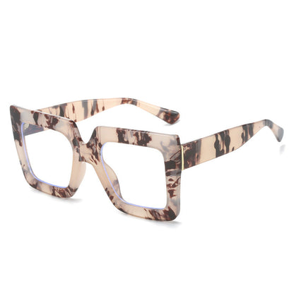 Fashionable Large Frame Blue Light Blocking Glasses for Women