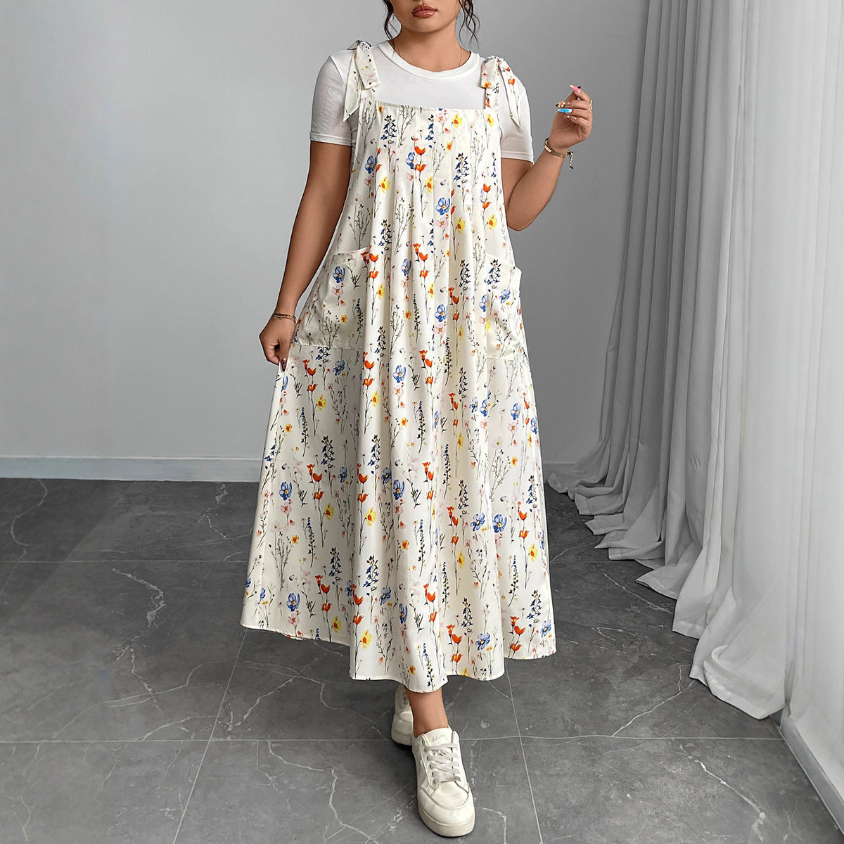 Plus Size Elegant Maxi Dress With Relaxed Fit