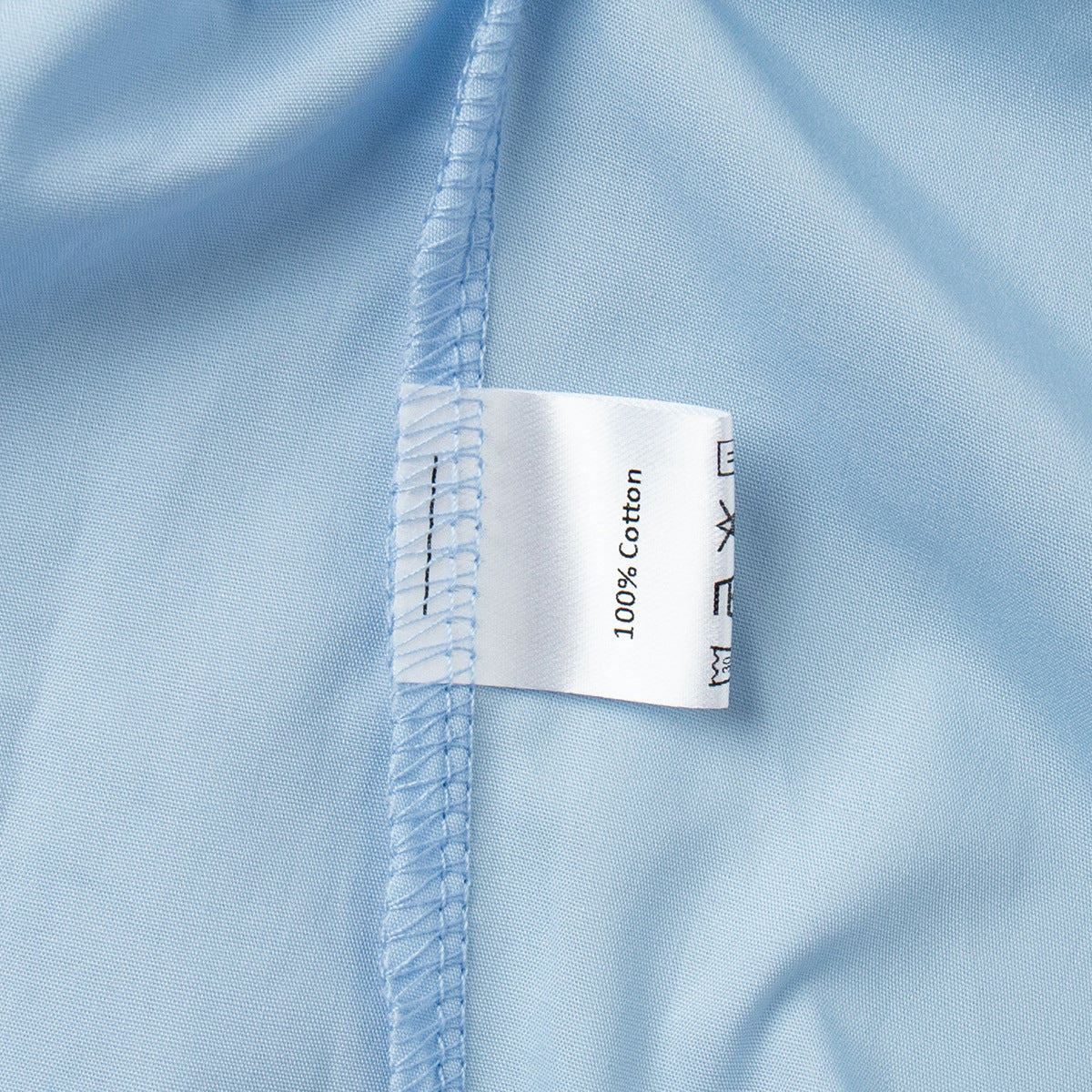 Cotton Slim-Fit Shirt Solid Color Elegant Casual Top