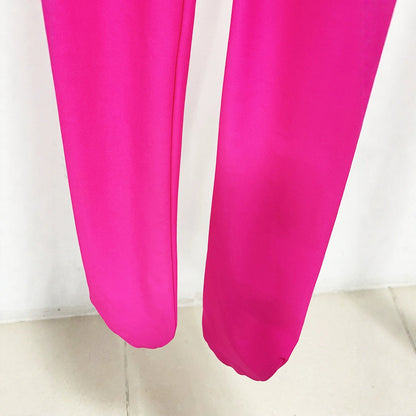 Fluorescent Pink High-Stretch Leggings