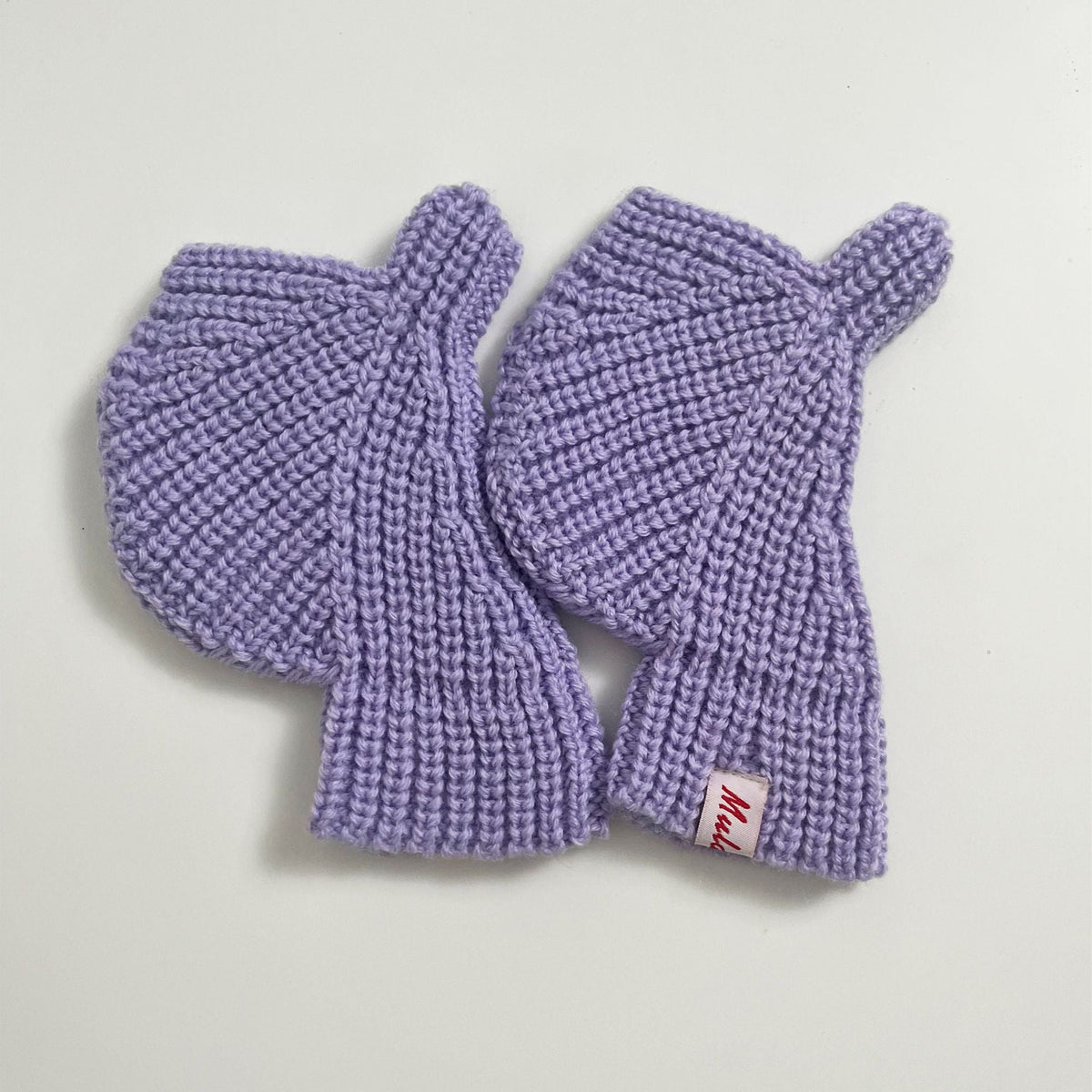 Solid Color Fingerless Touchscreen Knit Gloves