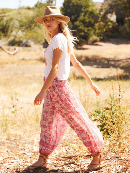 Printed Bloomers Casual Fitness Dance Pants Women'S Trend Corset Sweatpants