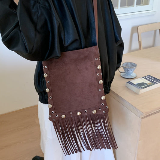 Bohemian Fringe Phone Bag Stylish Crossbody Purse
