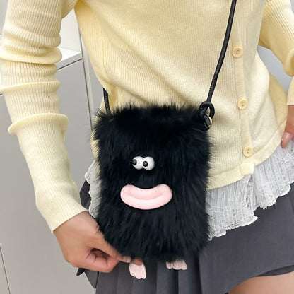 Trendy Plush Cartoon Mini Crossbody Phone Bag