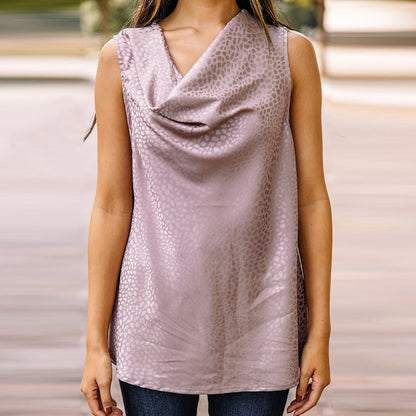 Loose Pile Collar Vest Sleeveless Top