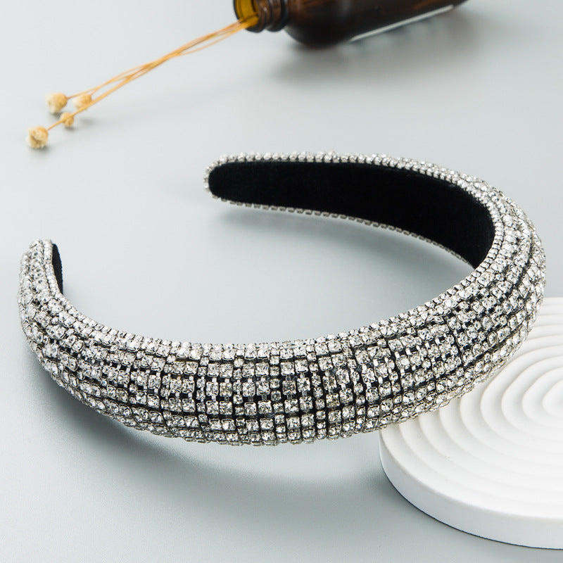 Baroque Crystal Sponge Headband For Women