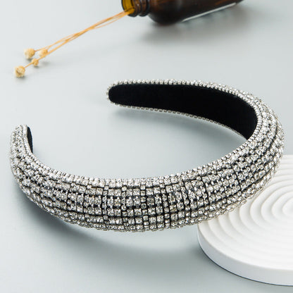 Baroque Crystal Sponge Headband For Women